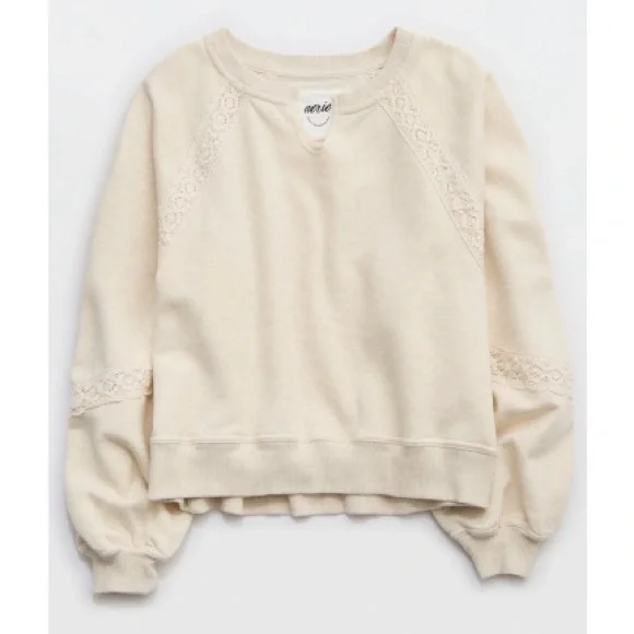 Aerie Hey Crochet Sweatshirt - Picture 3 of 13